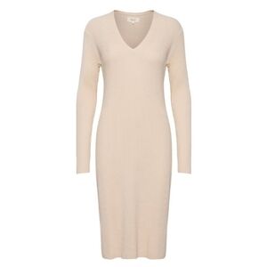 Part Two CattiaPW Ribbed Knit Neutral Midi Dress